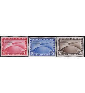 Dt. Reich Chicago-Fahrt 1933 Nr. 496-498 ungestempelt jeder Wert geprft und signiert