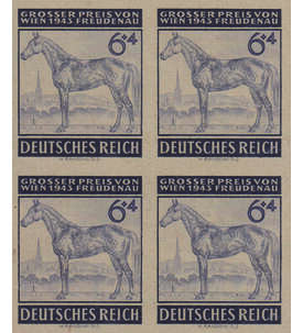 Deutsches Reich ungezhnt Nr. 857 P ungestempelter Viererblock