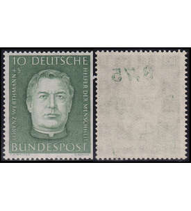 BRD - Abklatsch Nr. 201 postfrisch mit Abklatsch des Bogenzhlers 3,75