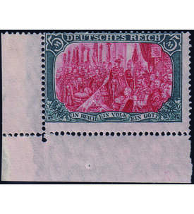 Deutsches Reich - Hochwert Nr. 97 B II postfrisches Eck- randstck deutlich verzhnt