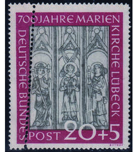 BRD Lbecker Kirchenfenster Nr. 140 ungestempelt mit zustzlicher Zhnungsreihe