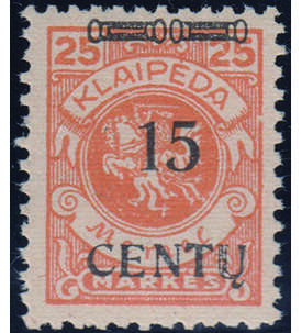 Memel Plattenfehler Nr. 170 PF VIII postfrisch fehlende Farbe im u von centu