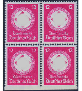 Deutsches Reich - Dienstmarke Nr. D 172 postfrischer Vierer- block unten ungezhnt