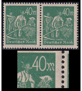 Dt. Reich - Plattenfehler Nr. 244 III postfrisch mit anhngendem Vergleichsstck
