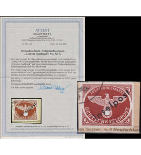 Deutsches Reich Inselpost Nr. 6 gestempelt mit Farbfotoattest Petry