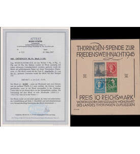 SBZ - Block 2 gestempelt mit Farbfotoattest Strh groer Weihnachtsblock