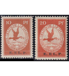 Deutsches Reich Flugpost 1912 Nr. V - VI postfrisch, geprft und signiert E.EL.P.