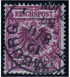 Deutsches Reich Krone/Adler Nr. 50 aa gestempelt dazu Prfungsbefund