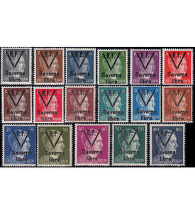Deutsche Besetzung Elsa Hitler-Aufdruckwerte 1-80 Pfg. Saverne libre postfrisch