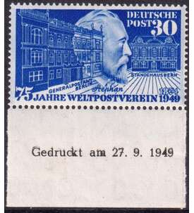 BRD Stephan 1949 Druckdatum Nr. 116 Bru