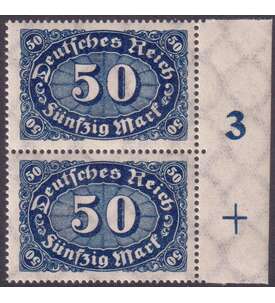 Deutsches Reich Inflation Nr. 246 c postfrisches, senk- rechtes Paar mit Seitenrand