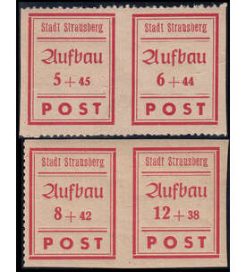 Lokalausgabe Strausberg Nr. 34-37 AU postfrische Paare jeweils mittig ungez�hnt