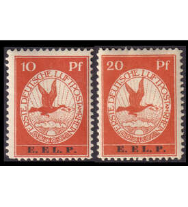 Dt. Reich Flugpost E. EL. P Nr. V-VI postfrisch, geprft und signiert