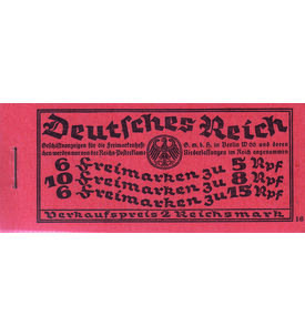 Dt. Reich Markenheftchen Nr. 25.10 postfrisch  Reichspr�sidenten 1928 