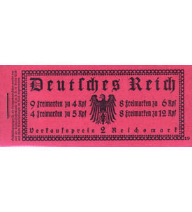 Dt. Reich Markenheftchen Nr. 26.2 postfrisch  Reichspr�sidenten 1932 