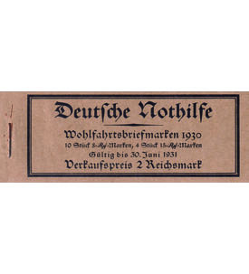 Dt. Reich Markenheftchen Nr. 29.2 postfrisch  Nothilfe 1930 