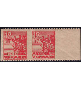 SBZ Nr. 36 y Us postfrisch wagerechtes Paar v. Seitenrand senkrecht ungezhnt