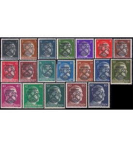 Lokalausgabe Niesky 19 postfrische Hitler-Werte Aufdruck Niesky und Wappen