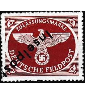 Deutsches Reich Feldpost Nr. 6 postfrisch mit kopfstehendem Aufdruck geprft und signiert