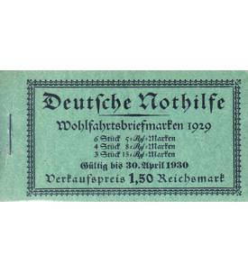 Dt. Reich Markenheftchen Nr. 28.1 postfrisch  Nothilfe 1929