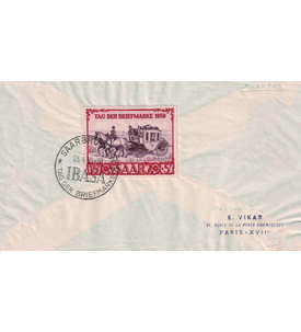Saar IBASA 1950 Nr. 291 auf Ersttagsbrief mit passendem Sonderstempel