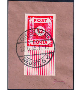 SBZ POTSCHTA-Ausgabe Nr. B I frher 41 Briefstck geprft und signiert