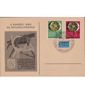 BRD Wuppertal 1951 Nr. 141-142 auf Sonderkarte mit Sonderstempel