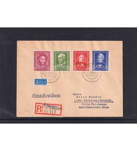 BRD Wohlfahrt 1949 Nr. 117-120 auf Brief