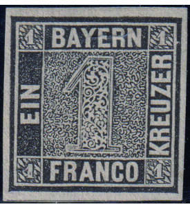 Der Bayern - Einser ungestempelt geprft und signiert