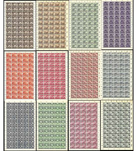 Deutsches Reich Wehrmacht I Nr. 831-842 in postfrischen Originalbogen