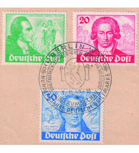 Berlin Goethe 1949 auf dekorativem Briefst�ck mit Sonderstempel