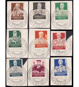 Deutsches Reich Stnde 1934 Nr. 556-564 auf Briefabschnitt mit Sonderstempel