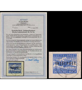 Deutsches Reich Feldpost Nr. 8 A gestempelt Briefstck mit Farbfotoattest Petry