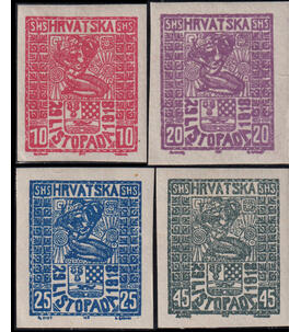 Jugoslawien Nr. 51-54 postfrisch Ausgabe fr Kroatien