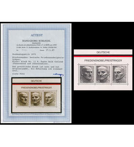 BRD Block-Abart Block 11 F postfrisch mit Farbfotoattest Schlegel