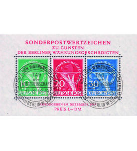 Berlin Block 1 gestempelt mit Ersttags-Sonderstempeln und voller Gummierung