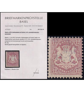 Die 12 Kreuzer-Ausgabe mit dem Wasserzeichen Y weite Rauten gehrt zu den ganz groen Altdeutschland-Werten. Wir konnten jet