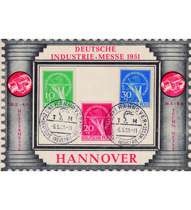 Berlin W�hrungsgesch�digte Nr. 68-70 mit Sonderstempel Beleg zur Dt. Industrie Messe