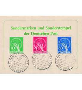 Berlin W�hrungsgesch�digte Nr. 68-70 auf Stempel-Karte Sonderstempeln Hannover-Messe