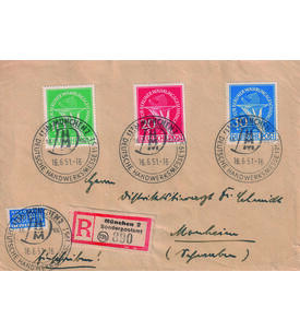 Berlin W�hrungsgesch�digte Nr. 68-70 a. Einschreibe-Brief Dt. Handwerksmesse M�nchen