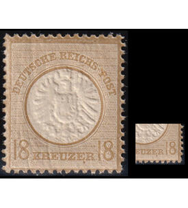 Deutsches Reich Brustschild Nr. 28 I postfrisch Punkt unter 2. E in KREUZER