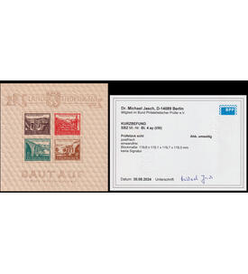 SBZ Block 4 ay postfrisch Br�cken-Block 1946 Farbfotoattest echt u. einwandfrei
