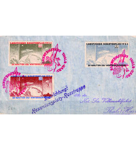 Deutsche Raketenpost Beleg 1. Deutscher Raketenflug 1934 Gunsten d. Winterhilfswerks