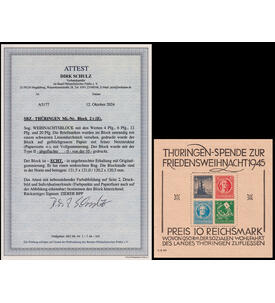 SBZ Block 2 postfrisch senkrechter Bug mit Farbfotoattest echt und einwandrei