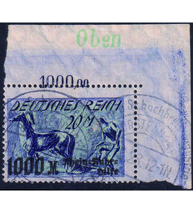 Deutsches Reich Rhein u Ruhr Nr. 260 gestempeltes Eckrandstck