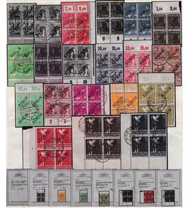 Berlin Schwarzaufdruck Nr. 1-20 gestempelt vom Rand oder Oberrand