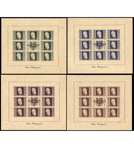 sterreich Renner-Kleinbogen Nr. 772 B - 775 B postfrisch
