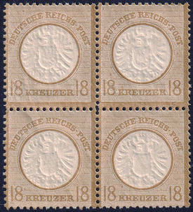 Dt- Reich Brustschild Nr. 28 postfrisch im Viererblock