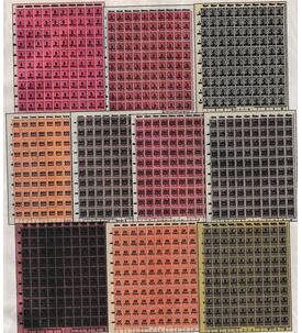 Dt. Reich Dienstmarken-Bogen Nr. 89-98 postfrischer Bogensatz