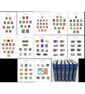 BRD-Luxuskollektion gestempelt von 1949 bis ins Jahr 2021 in 6 Linder - Falzlosalben